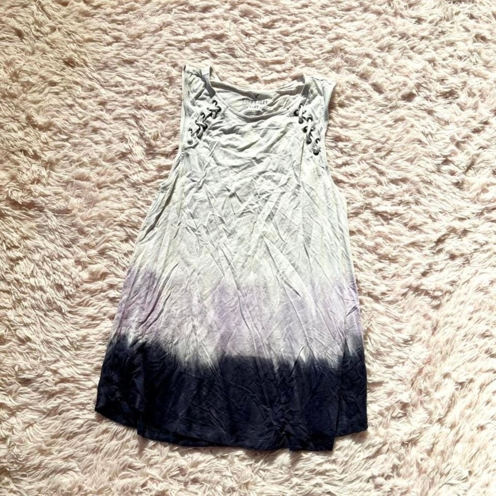 American Eagle Soft & Sexy Tank Womens‎ S Gradient Ombré Tie Dye Hippie Lounge